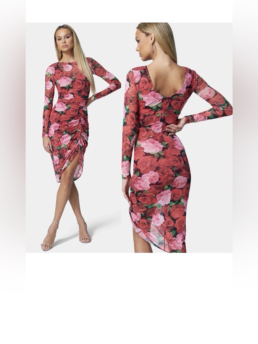 bebe Floral Midi Dress NWT XS